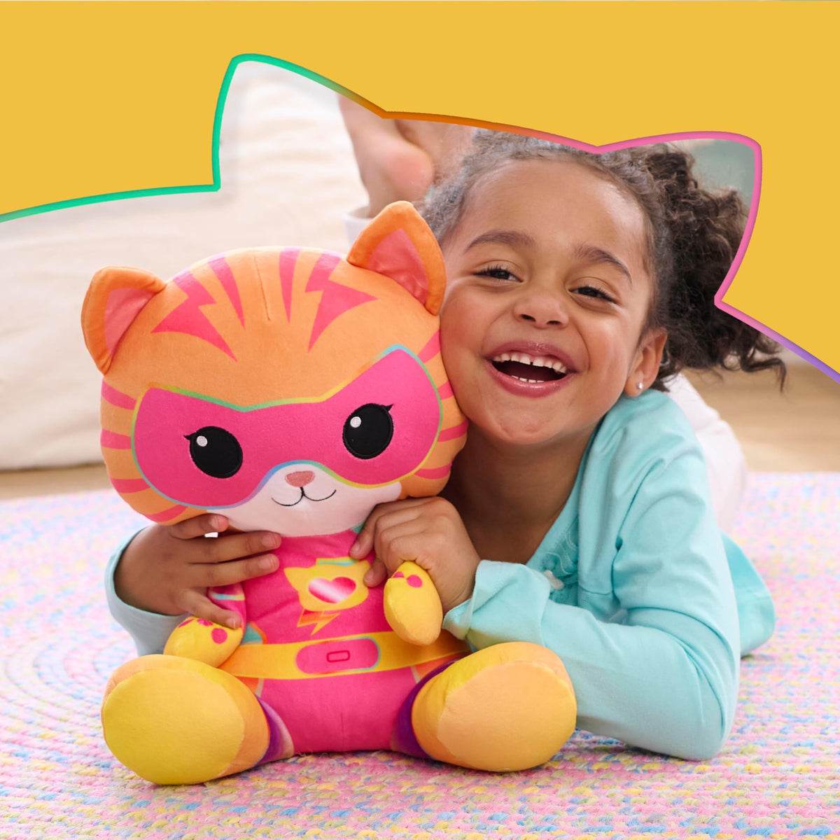 Disney Junior SuperKitties Su-Purr Charged Ginny Weighted Plush, Kids Toys for Ages 3 Up by Just Play
