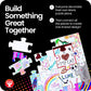Hygloss Junior Community Puzzle - Award-Winning Design - 16 Piece Blank Puzzle to Write and Draw On - Universal Interlocking Pieces, 12" x 12" Layout
