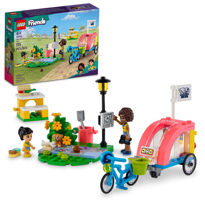 LEGO Friends Dog Rescue Bike Building Set, Pretend Play Animal Toy Playset for Pet-Loving Kids, Girls and Boys Ages 6 and Up with Puppy Toy Pet Figure
