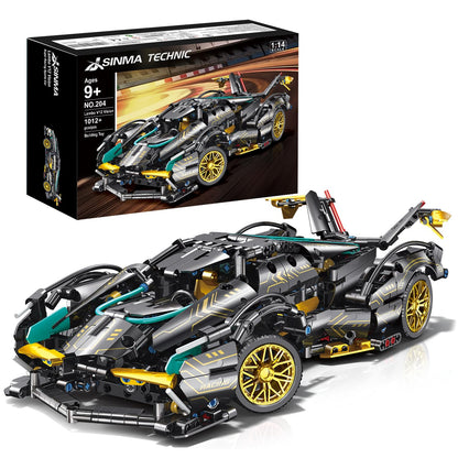 JSINMA Technic Sports Car Building Blocks Toys Boys or Adults Kits 1:14 MOC Lambo V12 Building Set Speed Champions Raceing Car Model Vehicle Set