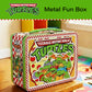 AQUARIUS Teenage Mutant Ninja Turtles Fun Box - TMNT Metal Storage Tin with Handle, Raised Embossed Art, Collectible Metal Tin Box, Case for Toys, &