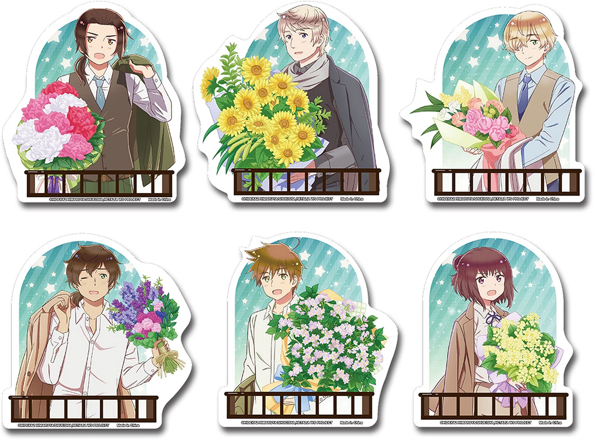Hetalia Season 7 - Character Flower Sticker Set Die-Cut 2