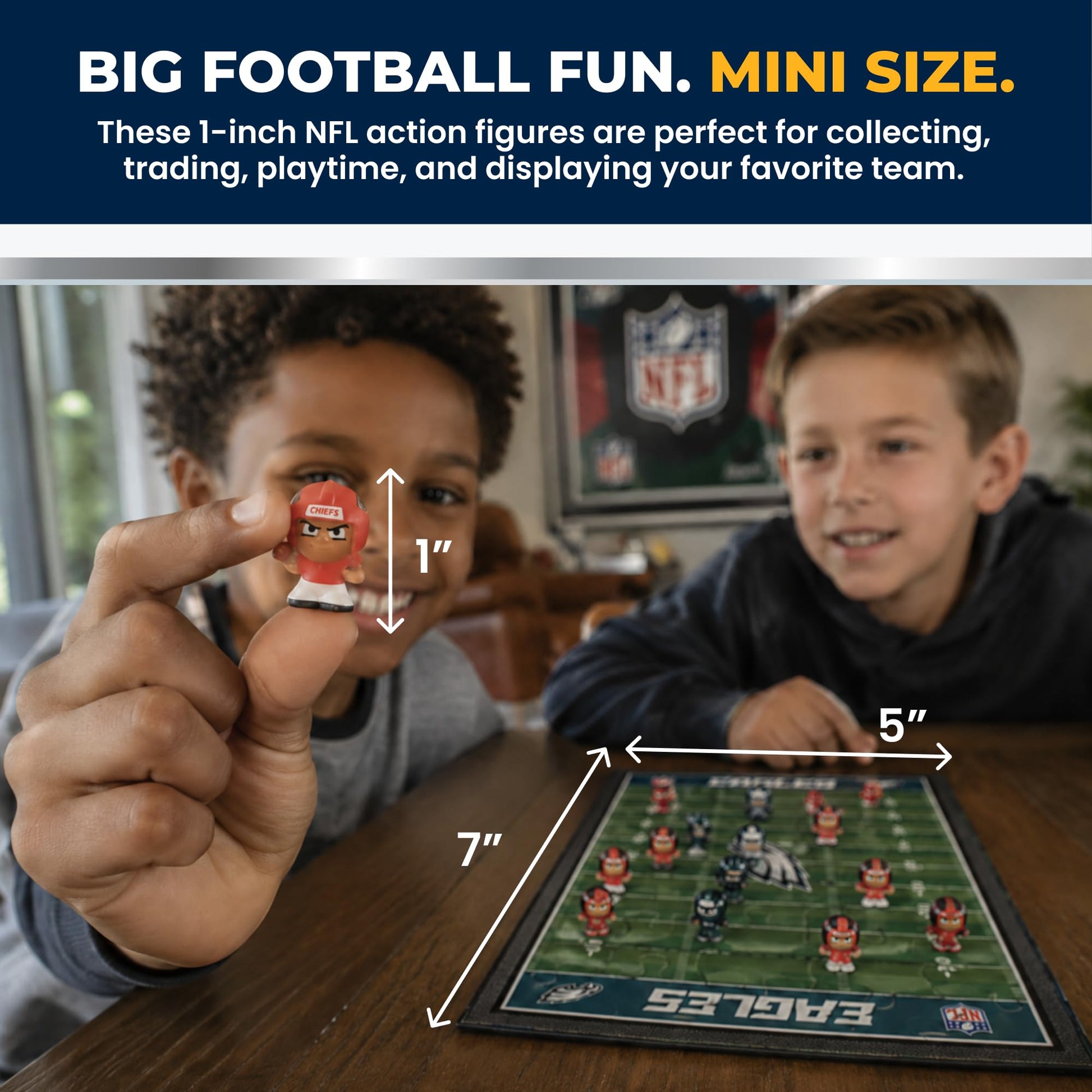 TeenyMates NFL Football Action Figures Gift Set, Kansas City Chiefs