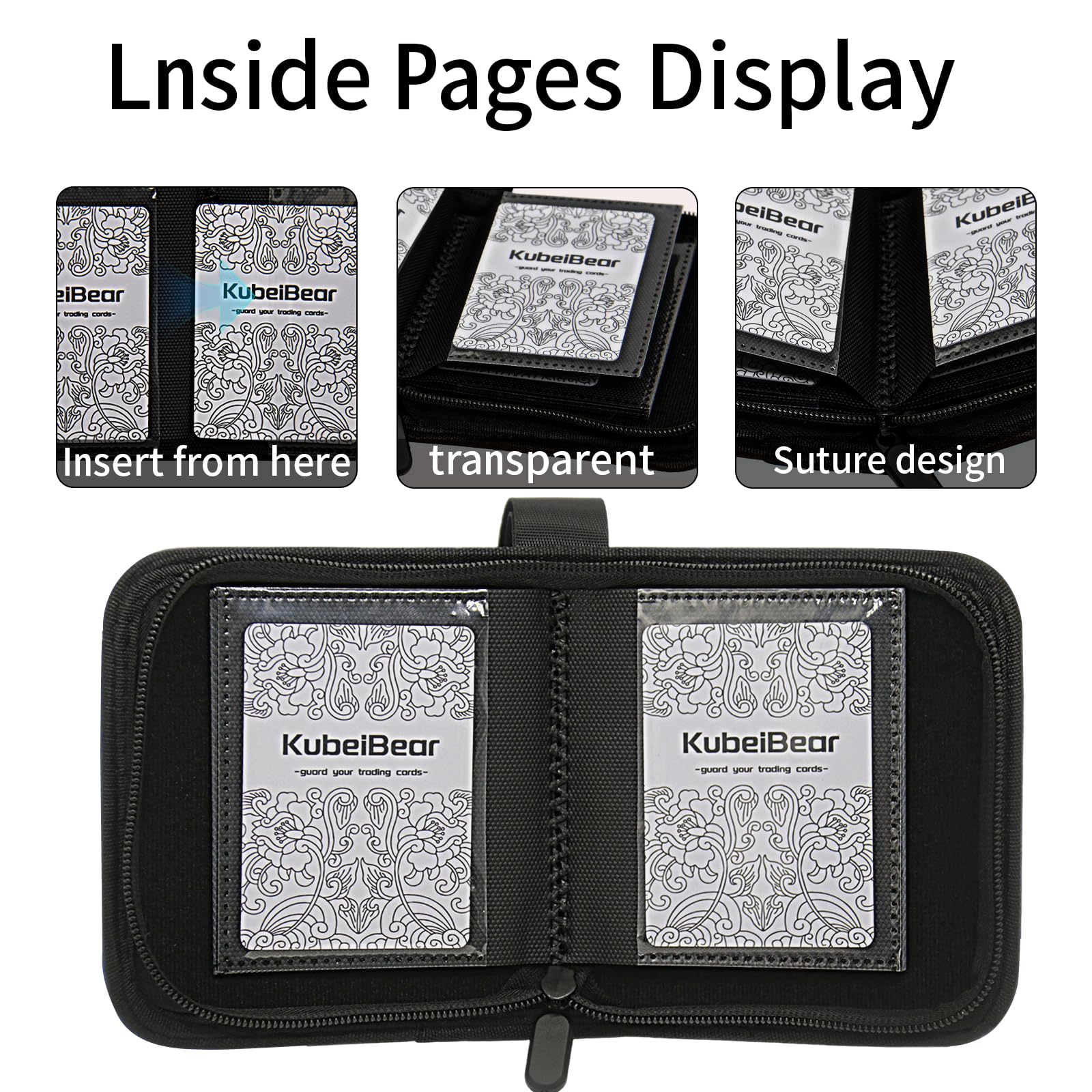 Card Binder - 40 Capacity, Zippered Trading Card Holder for MTG, Sports & Collectible Cards - Acid-Free, Durable & Travel-Friendly Storage (Black