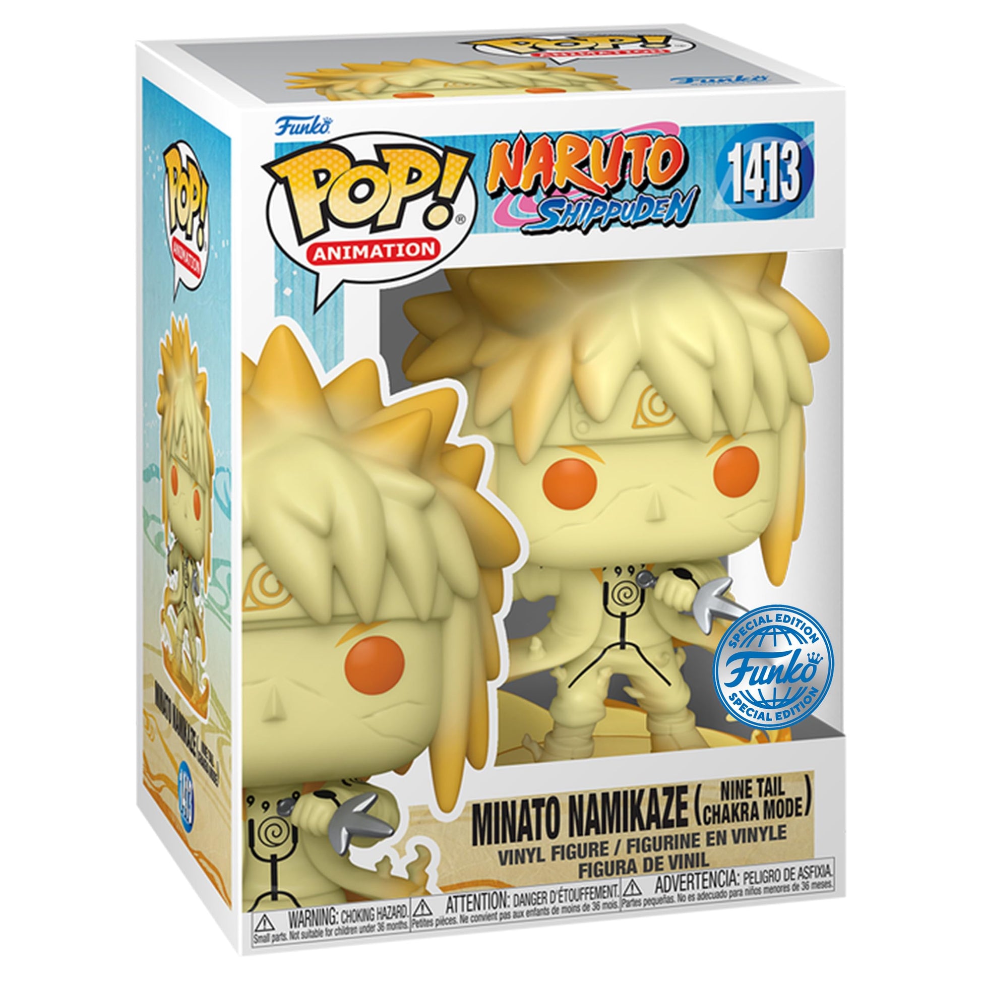 Funko Pop! Anime: Naruto Shippuden - Minato Namikaze (Nine Tail Chakra Mode) Special Edition Multicolor Exclusive #1413