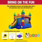 Pogo Inflatable Bounce House with Inflatable Water Slide for Kids, Backyard Commercial Castle Outdoor Playhouse Bouncer with Water Slide, Includes