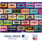 Mixtape Memories (No. 16) - 1000 Piece Retro Jigsaw Puzzle for Adults | Printed in USA | Satin Low-Glare Finish | Random Ribbon Cut | Bonus Poster |