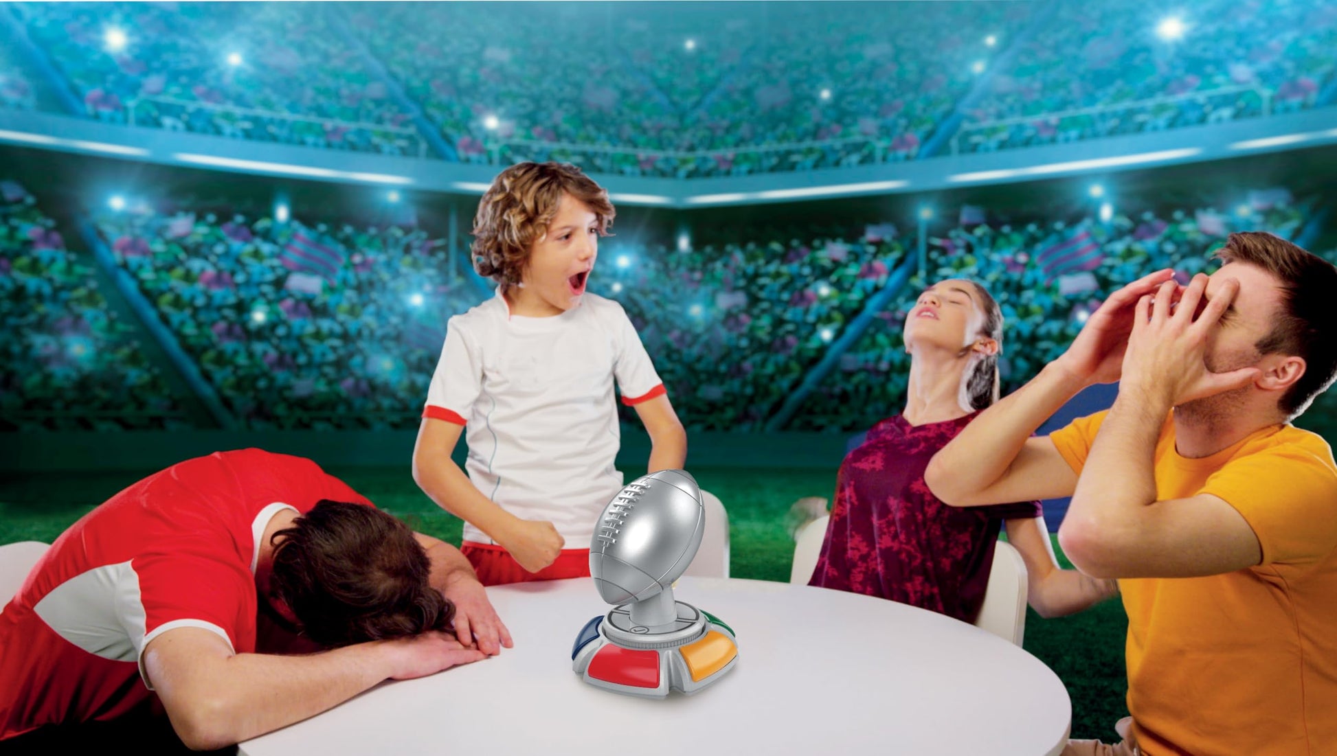 Ultra Pro Fanzone Football Trivia Game - WHO is The Real Fan? Family Party Game Night, Sports Quiz Challenge, Electronic Buzzer, Scoremaster, Gift
