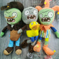3 PCS Plants and Jester Plush Zombie Sets Toy Postman, 1 2 Stuffed Soft Jester Zombie Doll, Duck Zombies PVZ Plush Figure Doll New