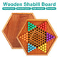 HOLYKING 12.6" Wooden Chinese Checkers Board Game with Storage Drawer - 72 Acrylic Marbles (60+12 Spares), Classic Strategy Game for Family Night, 2-6