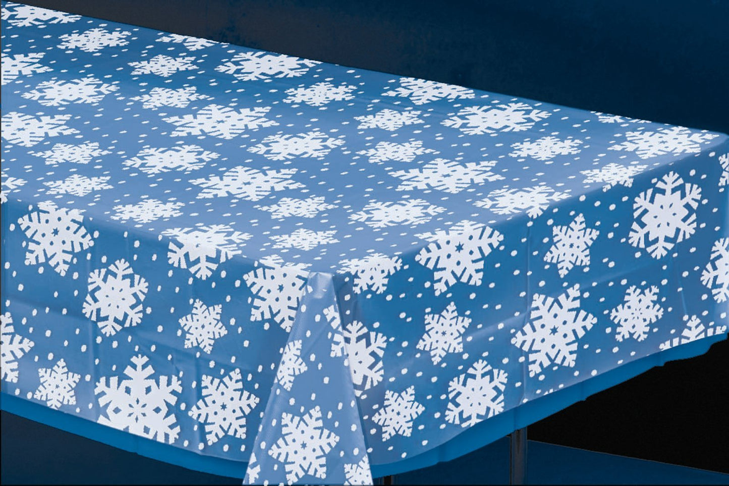 Amscan Clear Snowflake Plastic Table Cover - 54" x 108" (1 Pc) - Perfect for Winter Parties & Events