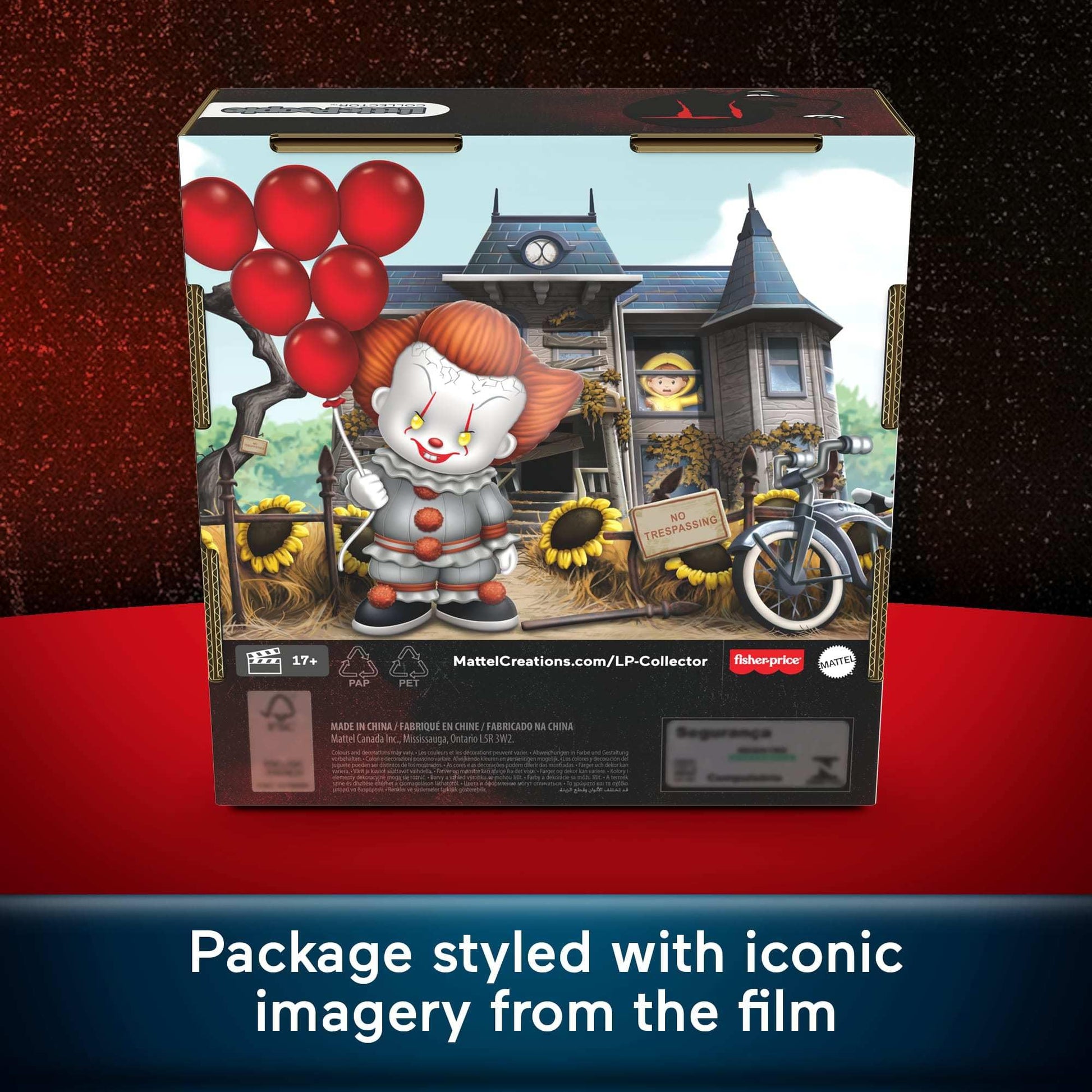 Little People Collector IT Movie Special Edition Set for Horror Fans, Pennywise & Georgie Figures in a Display Package