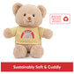 GUND Sustainably Soft “Good Vibes” 12” Bear with Yellow T-Shirt, Ages 0+