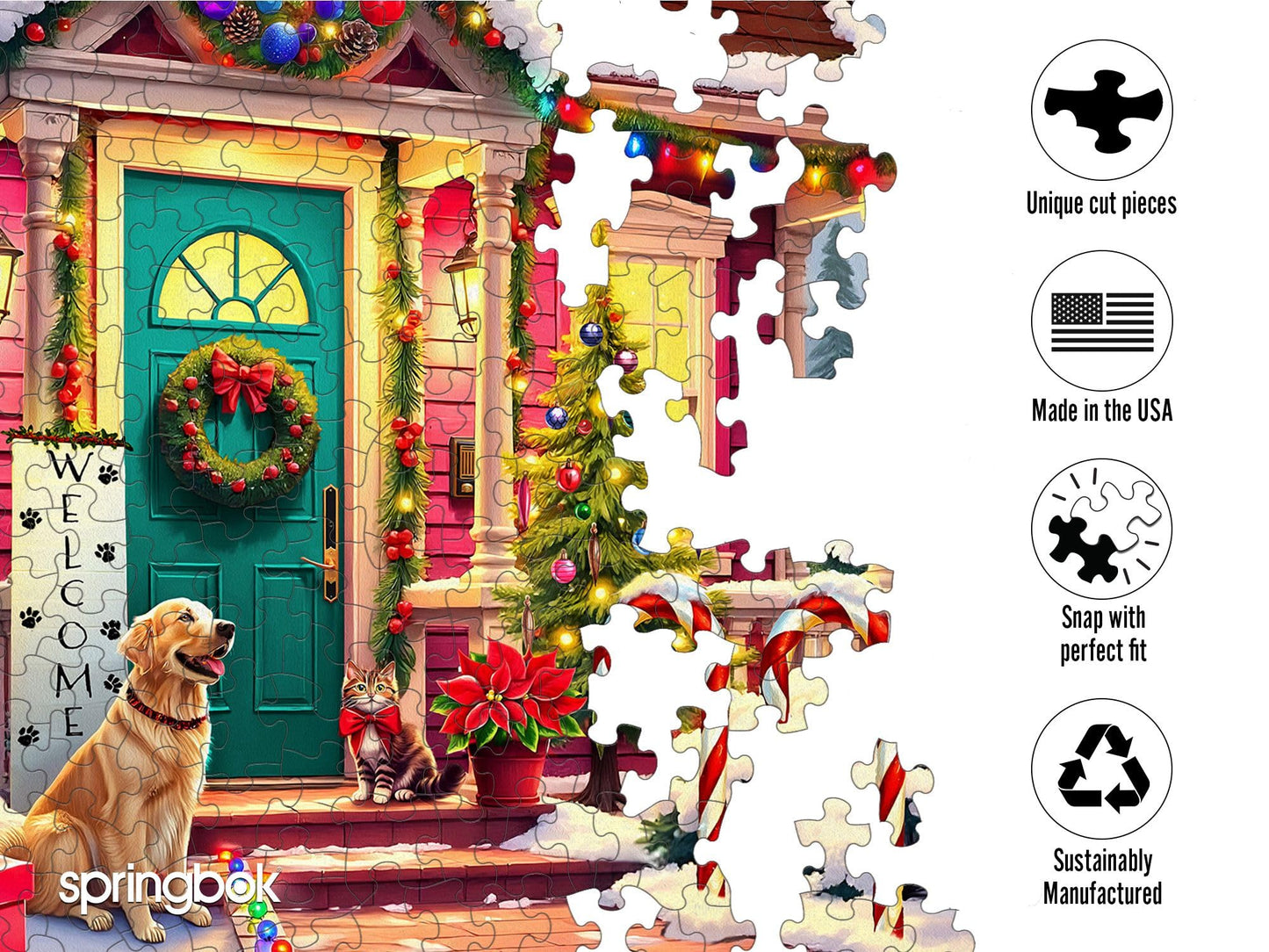 Springbok Waiting for Santa 500 Piece Jigsaw Puzzle for Adults