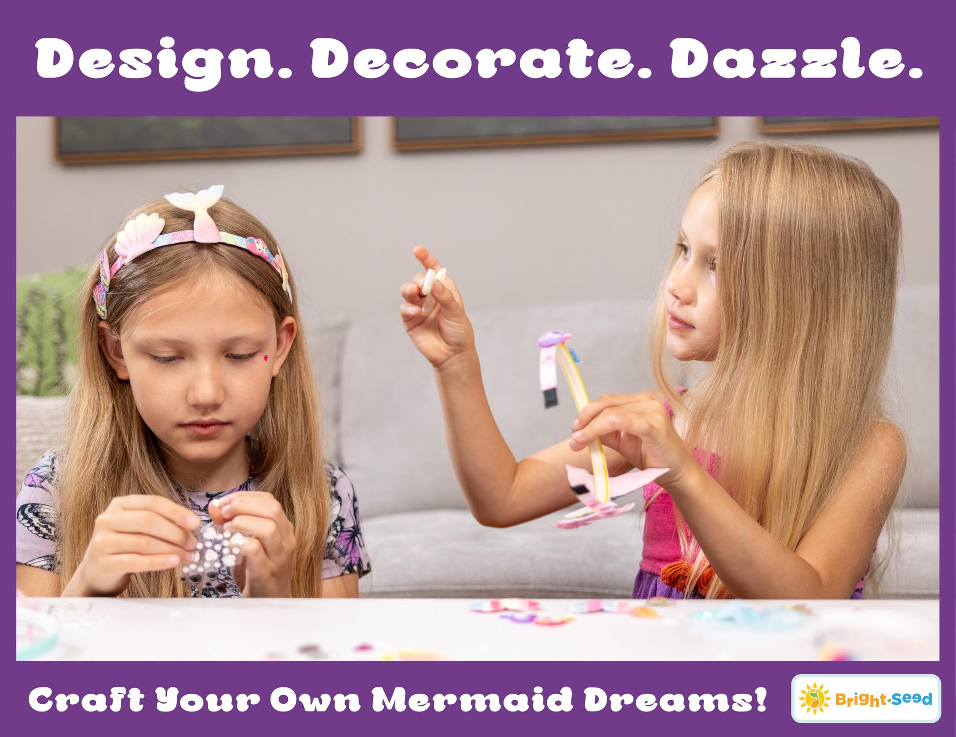 Bright Seed Headband Making Kit for Girls, DIY Hair Accessories - Mermaid