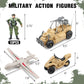 SYUUKH 10PCS US Army Men Action Figures with SWAT Team, K9 Dog, ATV, Drone, Motorcycle & 14 Weapons - Military Action Figures, Army Toys, Toy Soldiers