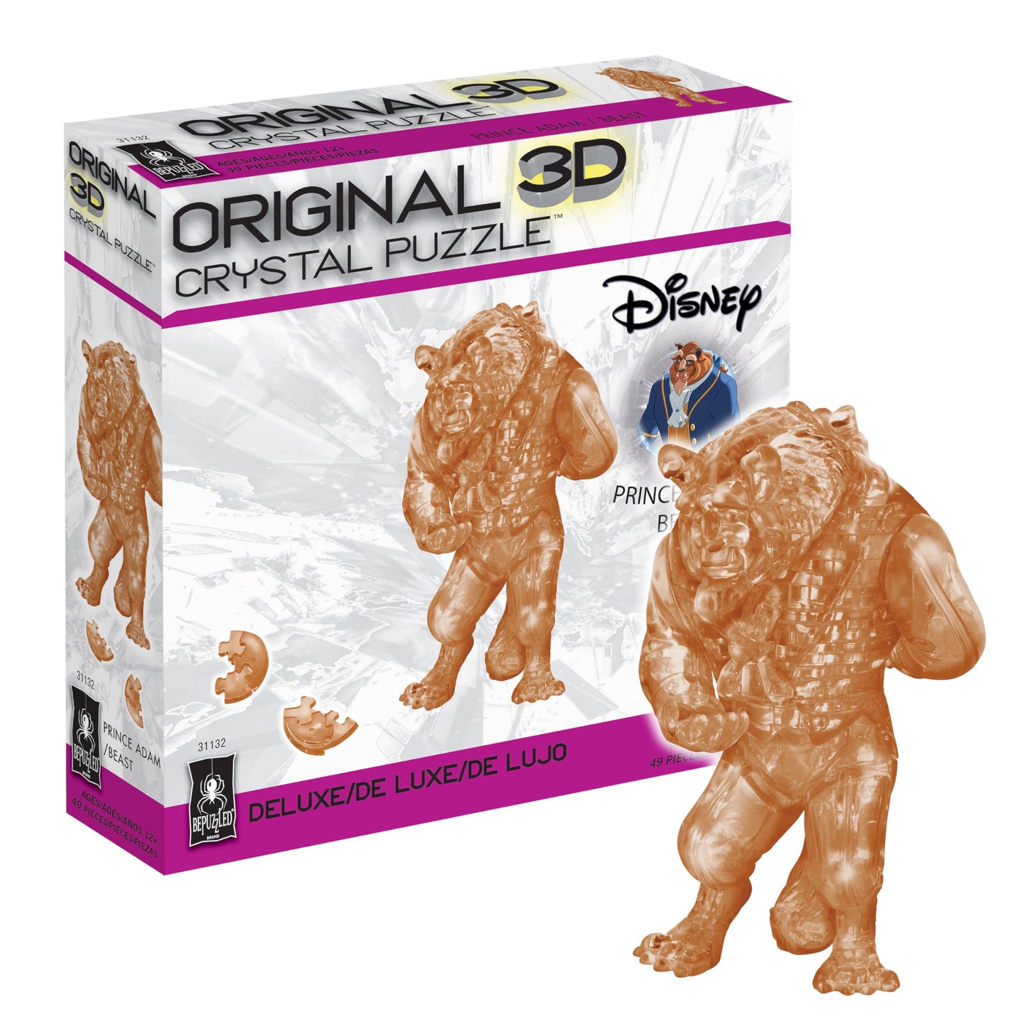 Disney Beast Licensed Deluxe Original 3D Crystal Puzzle from BePuzzled, 3D Puzzles and Brainteasers for Puzzlers and Collectors Ages 12 and Up,