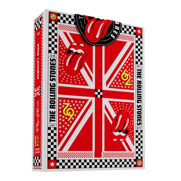 theory11 The Rolling Stones Playing Cards - Rock Music Themed Deck with Custom Aces Jokers Court Cards, Black Collector Style Poker Cards for Fans