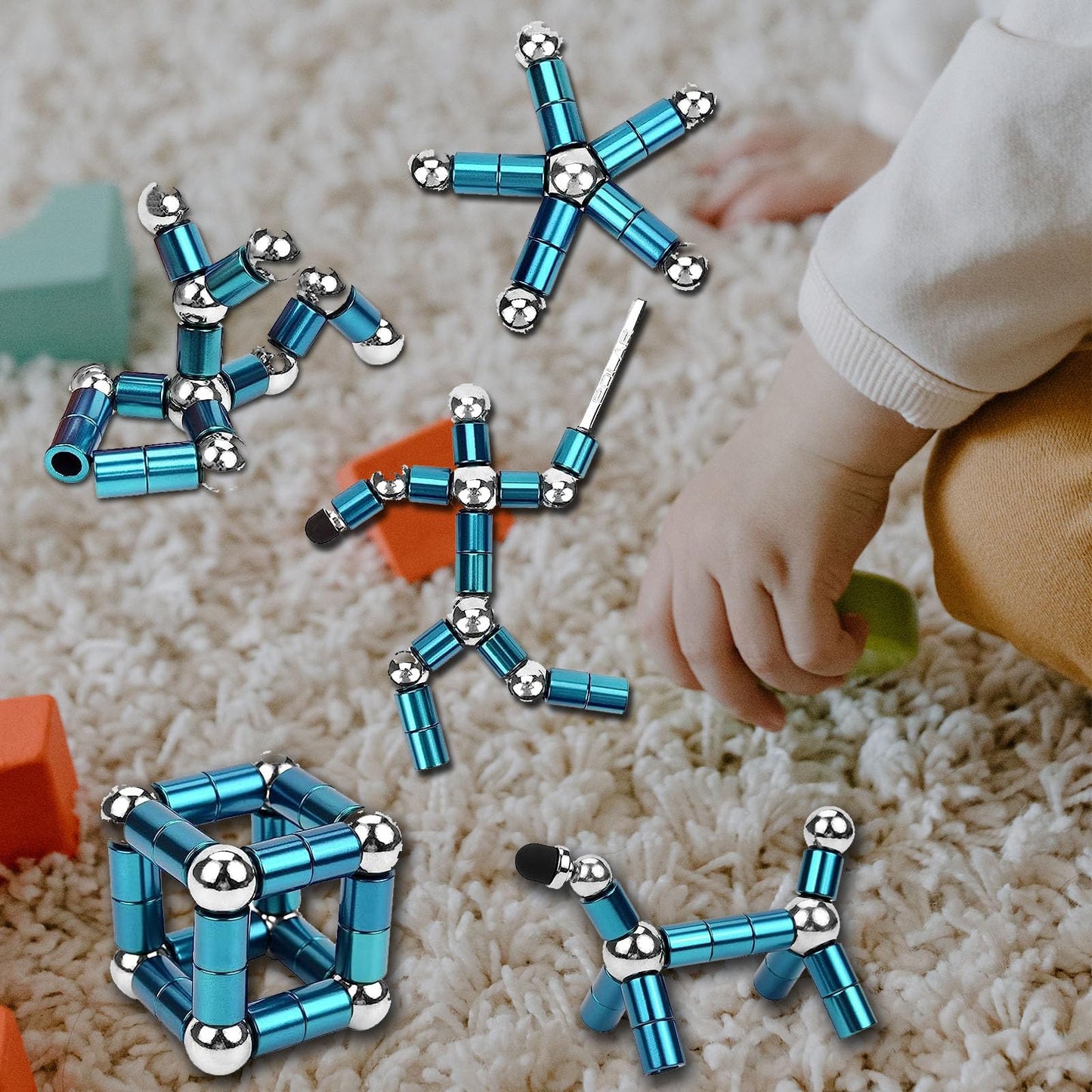 Fidget Pen, Decompression Magnetic Fidget Toy Pen, Magnet Pen Fidget Toy Relieve Pressure Toy Gift for Kids or Friends! ?Blue?