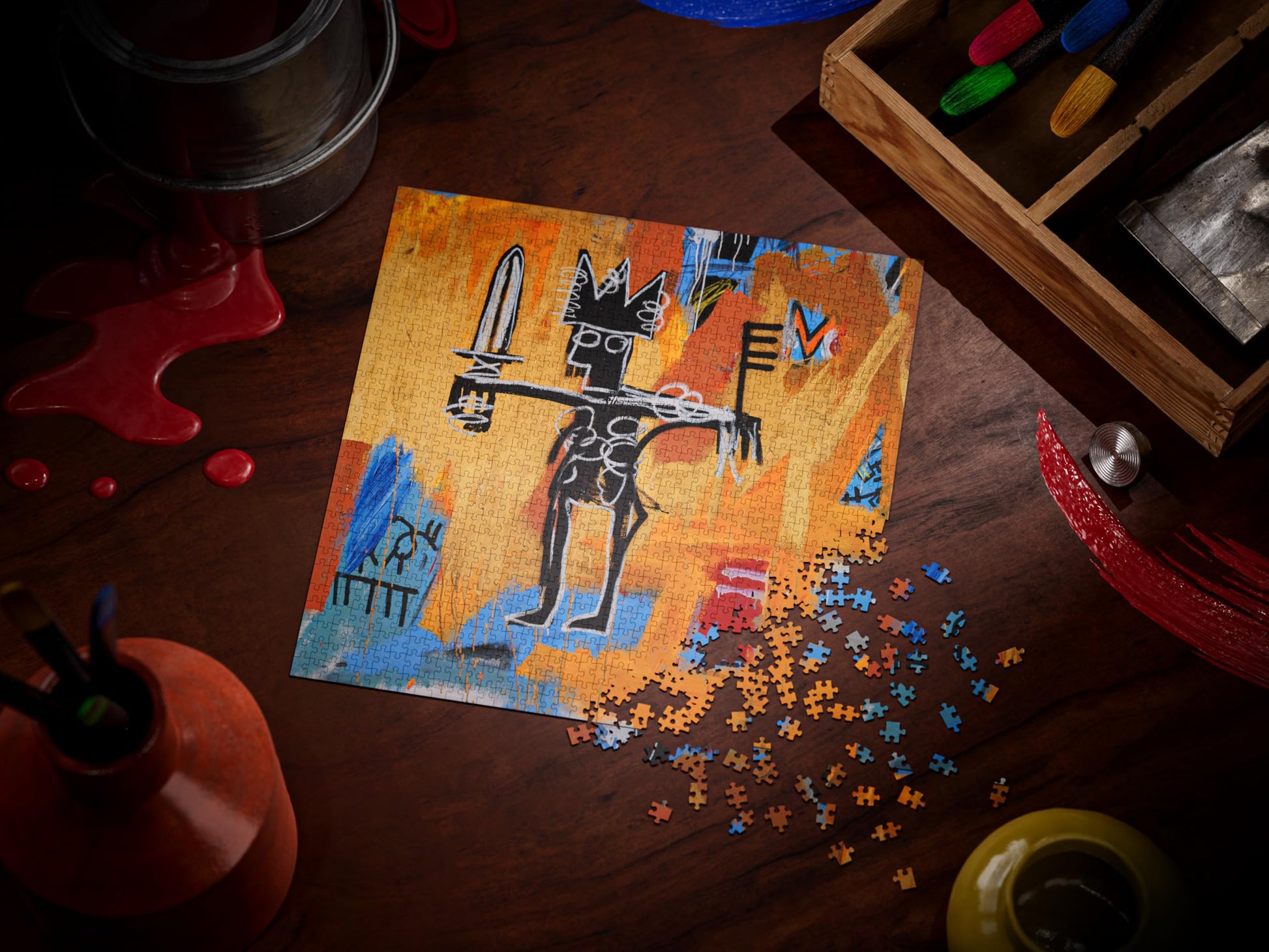 theory11 Basquiat Jigsaw Puzzle, 1000 Piece Jigsaw Puzzle, Officially Licensed Merchandise & Collectibles, Precision Fit and Premium Quality