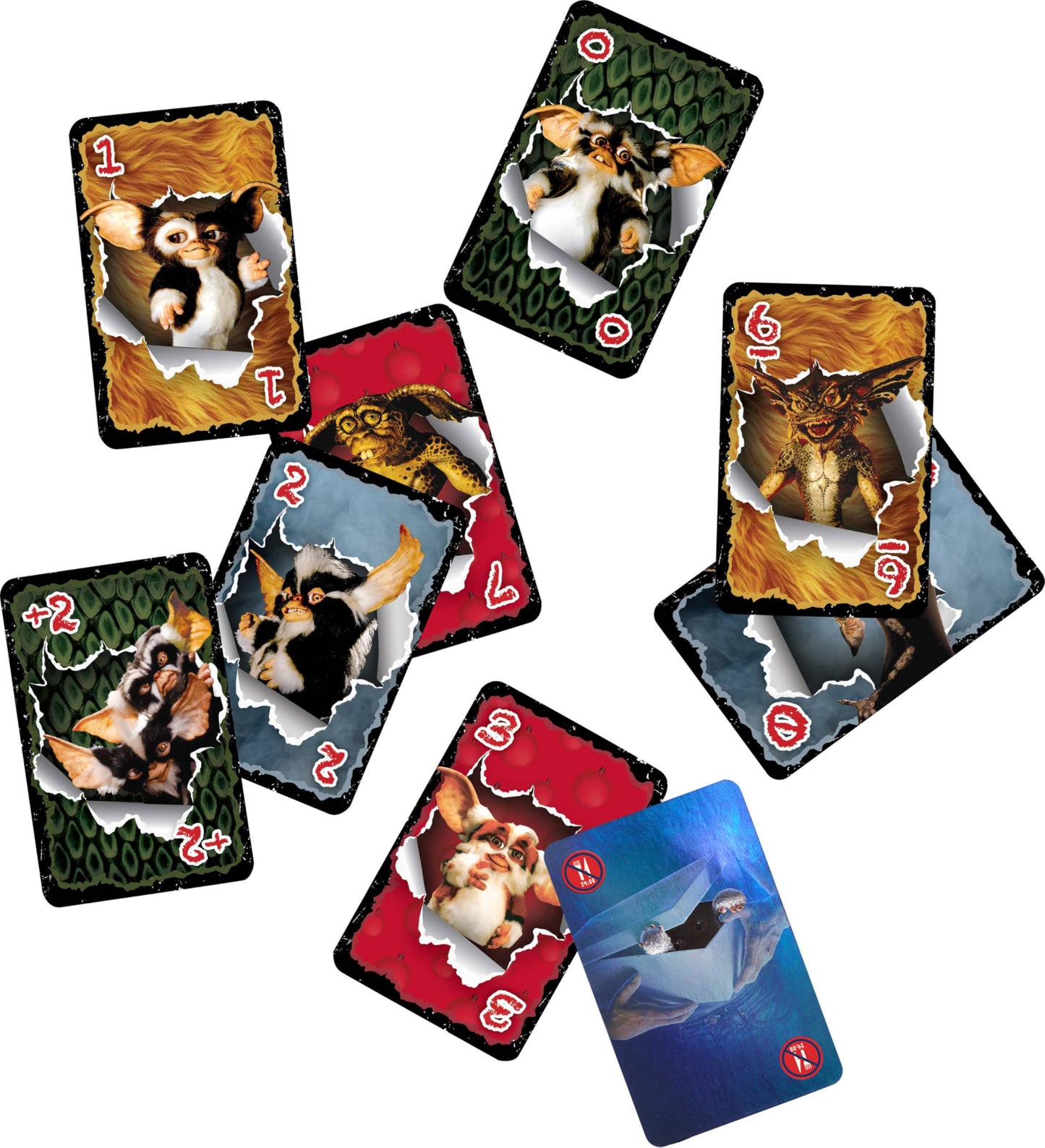 Mattel Games UNO Gremlins Card Game for Kids, Grown-Ups & Families, Travel & Camping for 2-10 Players Featuring Images from the Movie