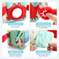 Soft Fabric Tissue Box Toy for 6-12 Months Baby - Sensory Development Toy for Tummy Time, Crinkle Paper & Safety Mirror (Infant Sensory Toy)