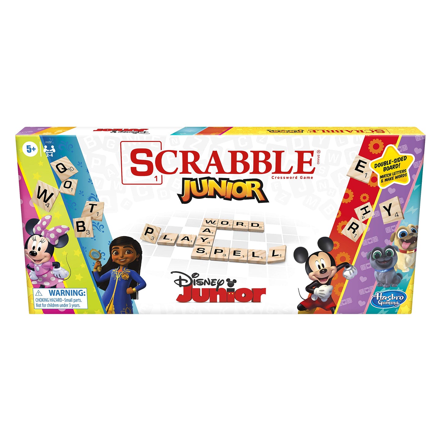 Hasbro Gaming Scrabble Junior: Disney Junior Edition Board Game for Kids | Double -Sided Game Board | Matching Word Game | Back to School Gifts | Ages