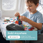 Playmags Mini Magnetic Tiles for Kids 100-Piece Set | Travel Magnetic Blocks | STEM Sensory Educational Toys | Portable Toddler Building Toys | Gift