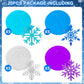 20 Pcs Winter Snowflake Hanging Swirl Decorations - Snowflake Hanging Ceiling Streamers Blue Silver Purple Garland Ornament for Frozen Winter