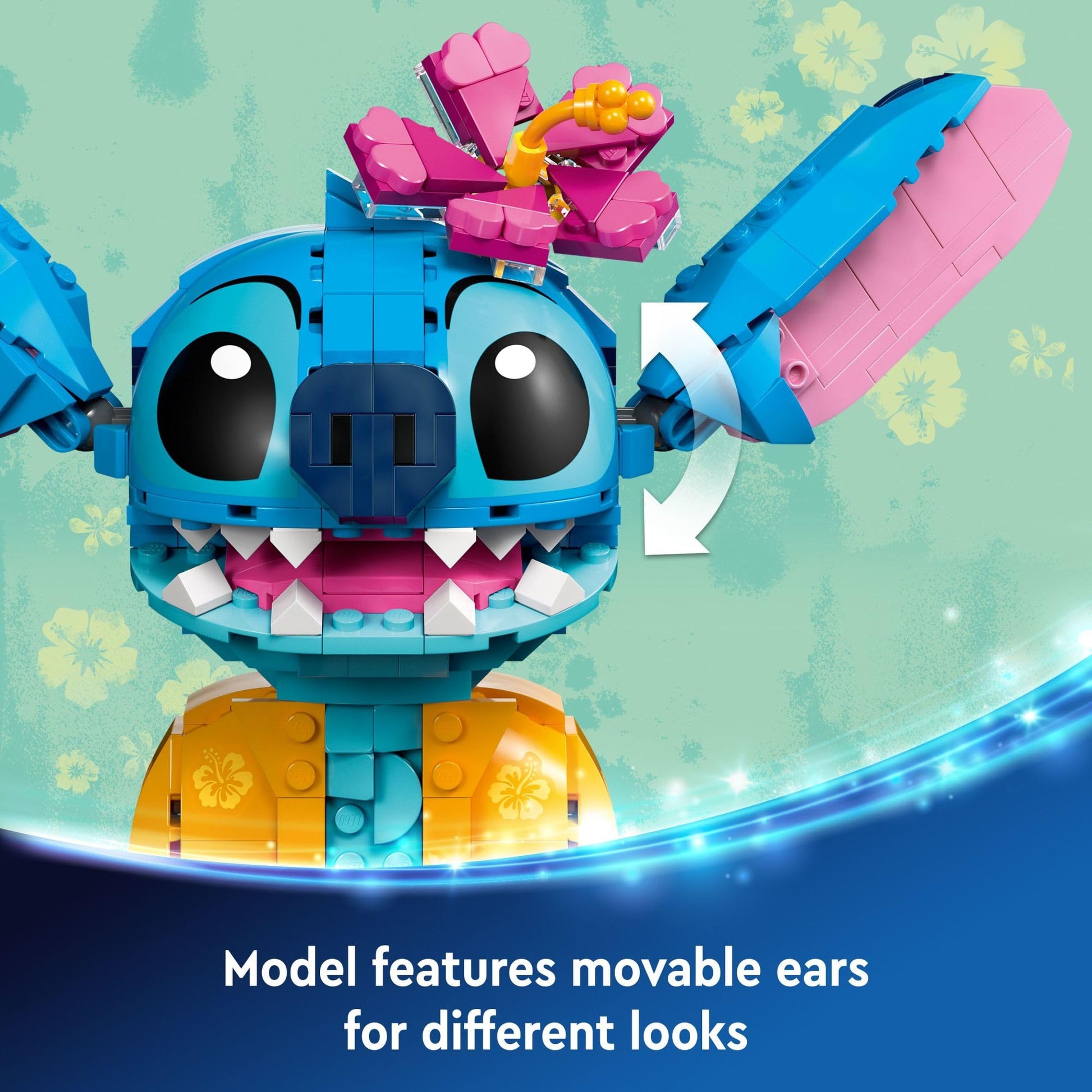 LEGO Disney Stitch Toy Building Kit, Disney Toy for 9 Year Old Kids, Buildable Figure with Ice Cream Cone, Fun Gift for Girls, Boys and Lovers