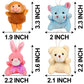 Maliweg 16-Pack Mini Animal Plush Toy Set, Soft Plush Toys for Kids Party Favors, Keychain Ornament,Birthday Party Supplies,Prize Rewards