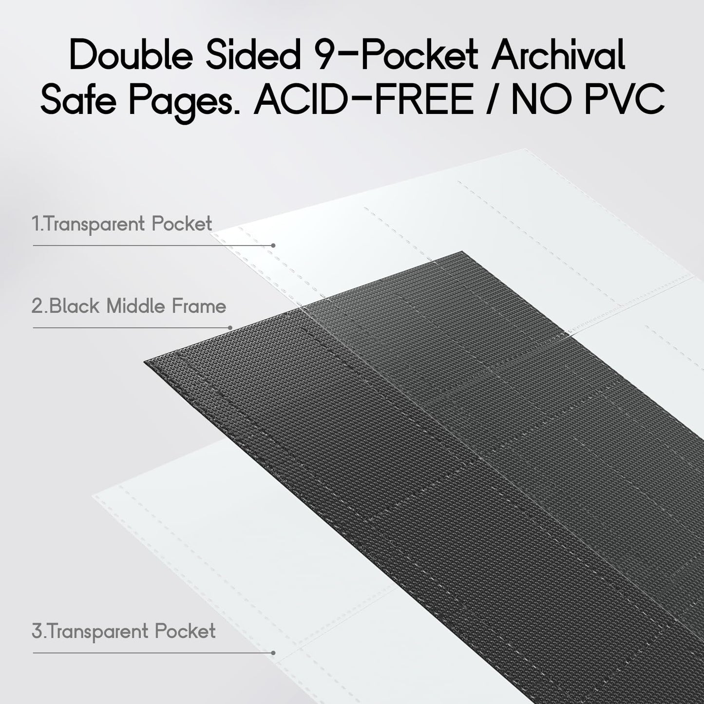 Alteagle 9 Pocket Card Binder, Fits 828 Trading Cards Side Loading Ringless Card Album for TCG and Sports Cards
