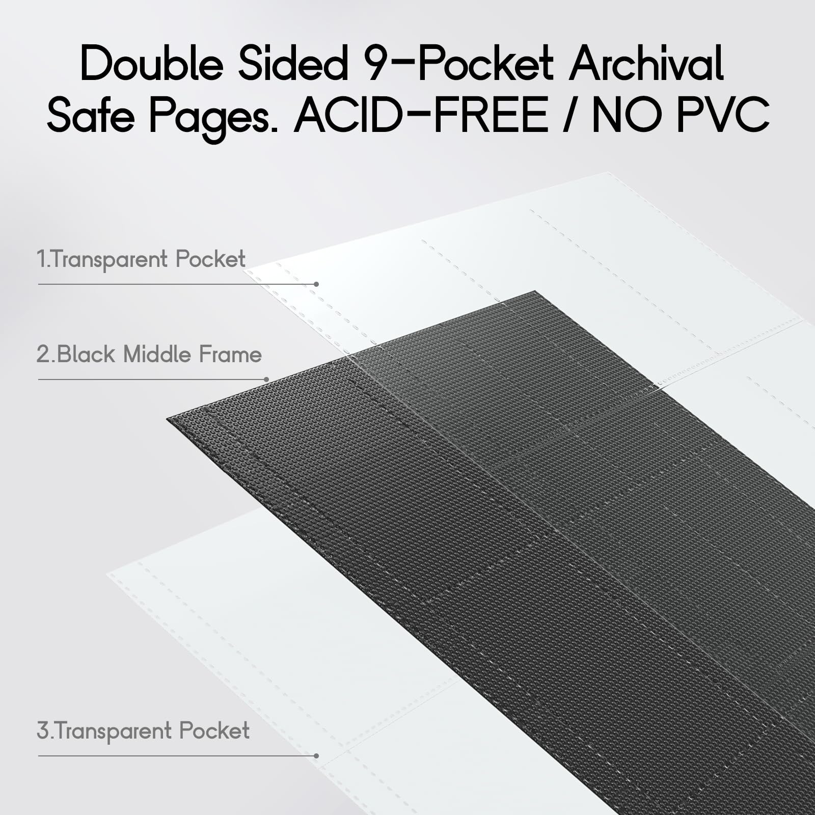 Alteagle 9 Pocket Card Binder, Fits 828 Trading Cards Side Loading Ringless Card Album for TCG and Sports Cards