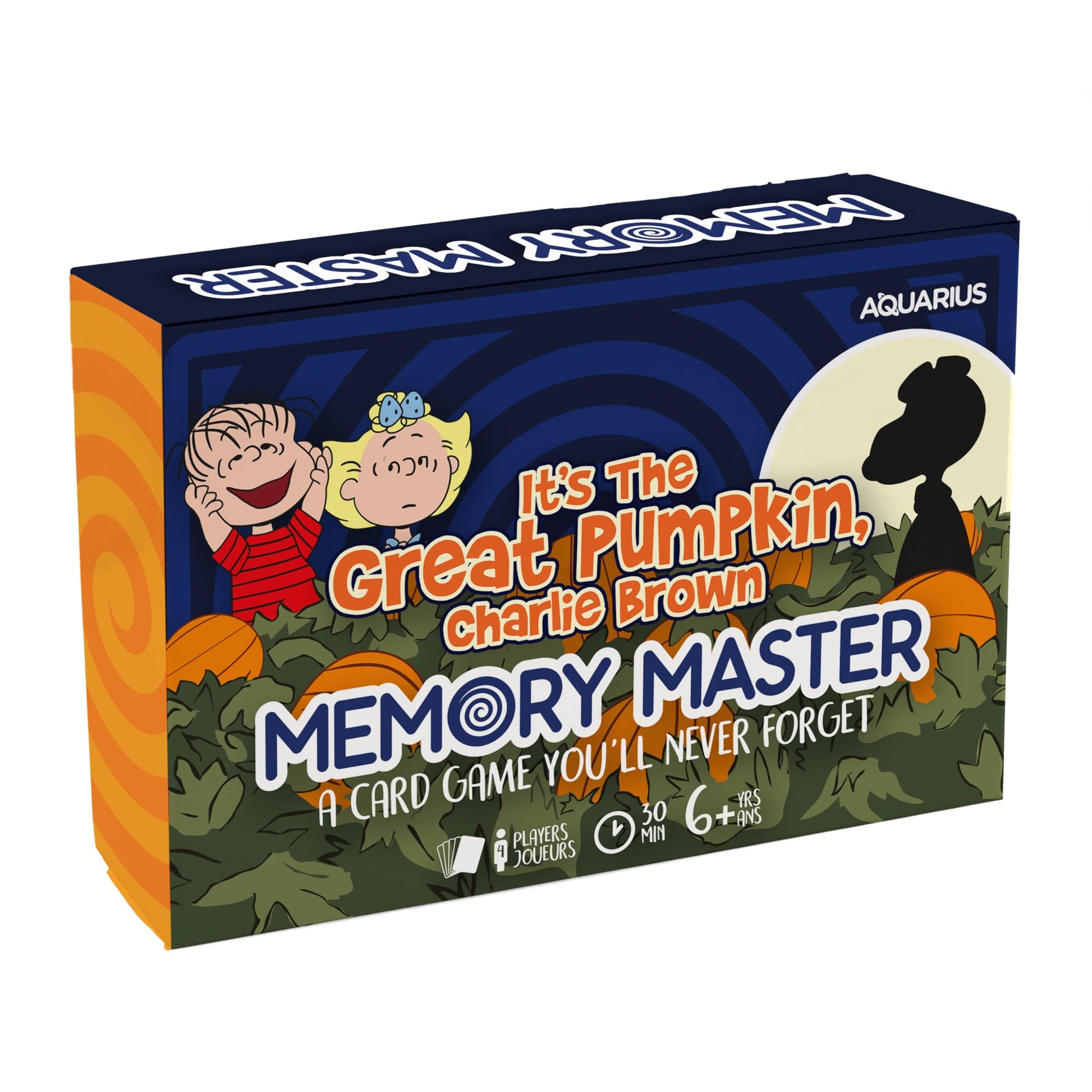 AQUARIUS Charlie Brown Great Pumpkin Memory Master Card Game - Fun Family Party Game for Kids, Teens & Adults - Entertaining Game Night Gift