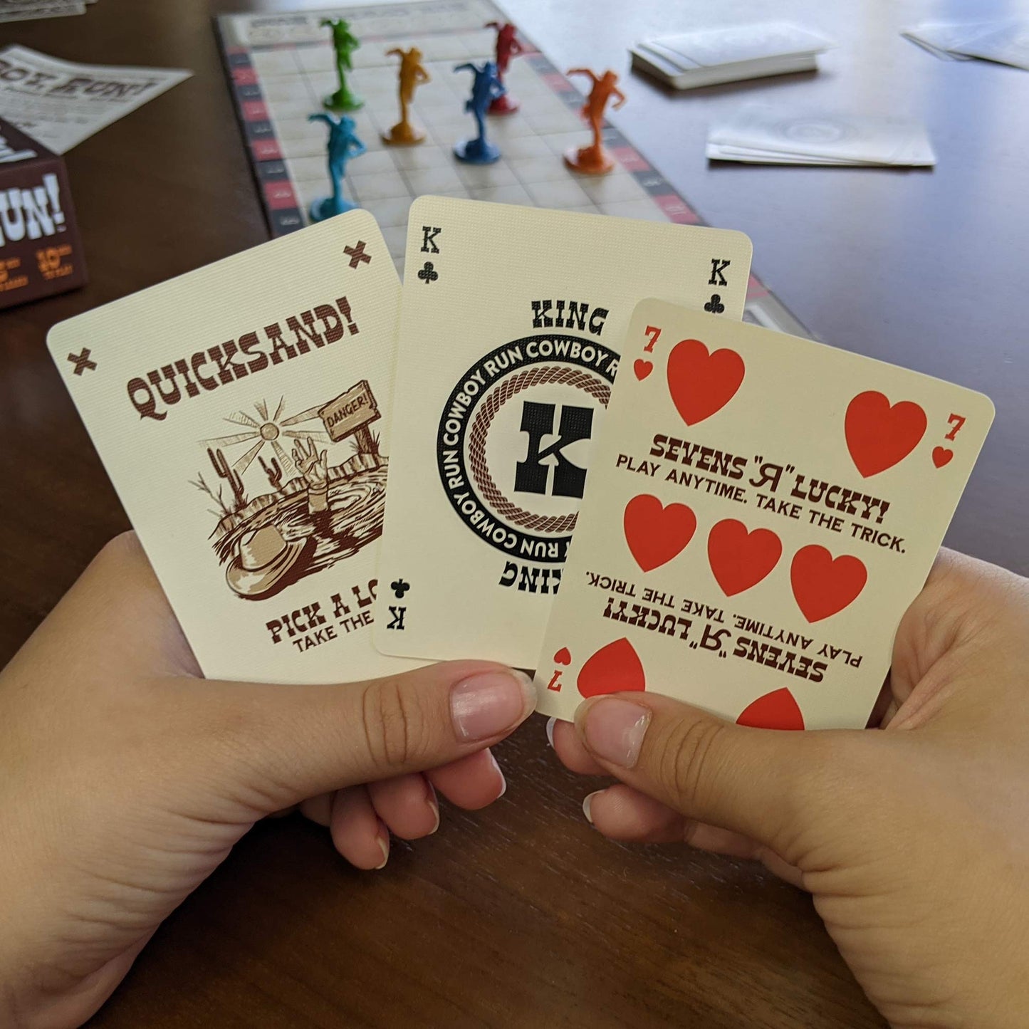 Run, Cowboy, Run! The Fast-Paced Card Game of Running Cowboys, Perilous Hazards ... and Gold! Ages 10 Plus, Family Friendly, 2-6 Players