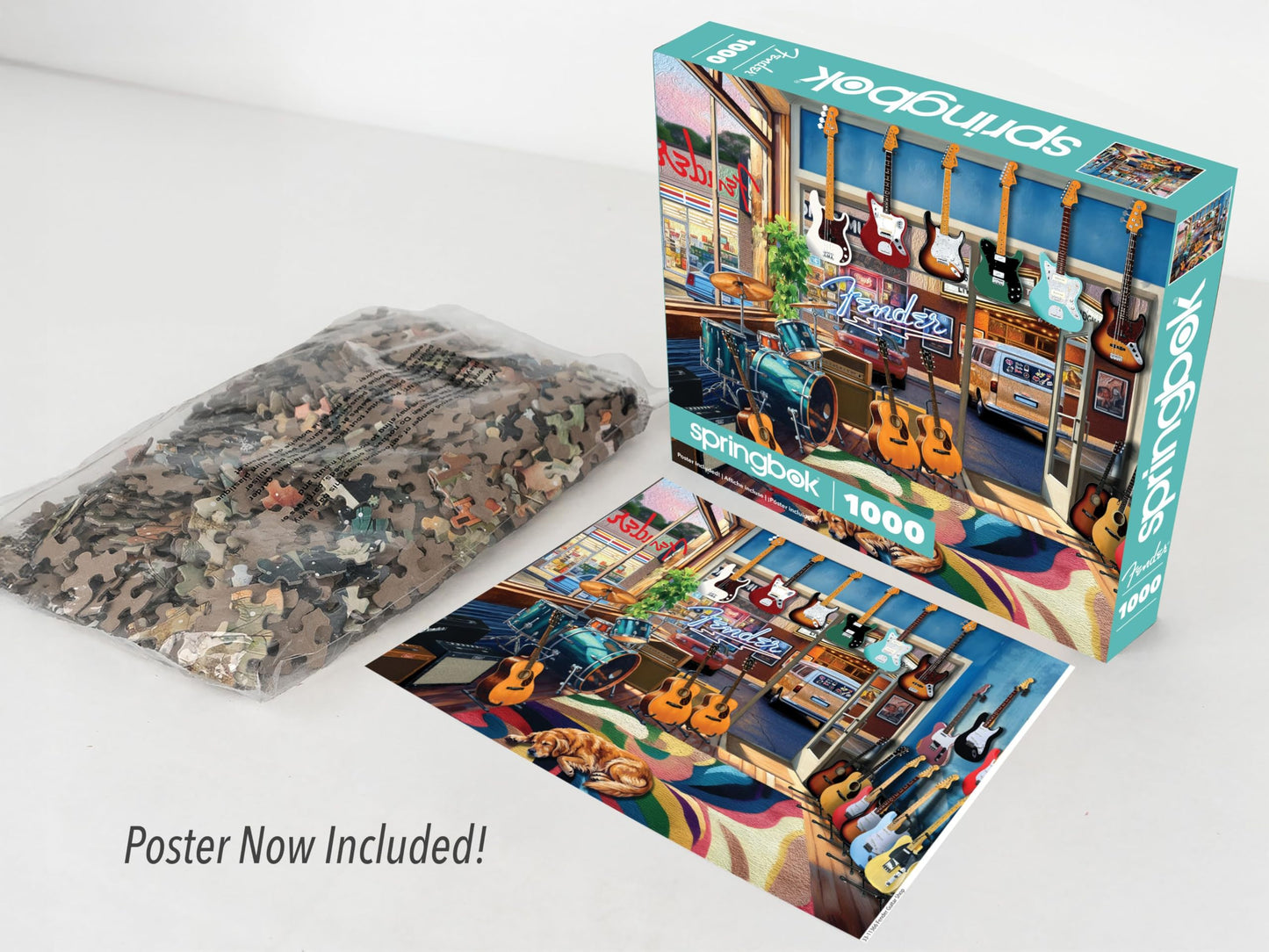 Springbok Fender Guitar Shop 1000 Piece Guitar Jigsaw Puzzle for Adults