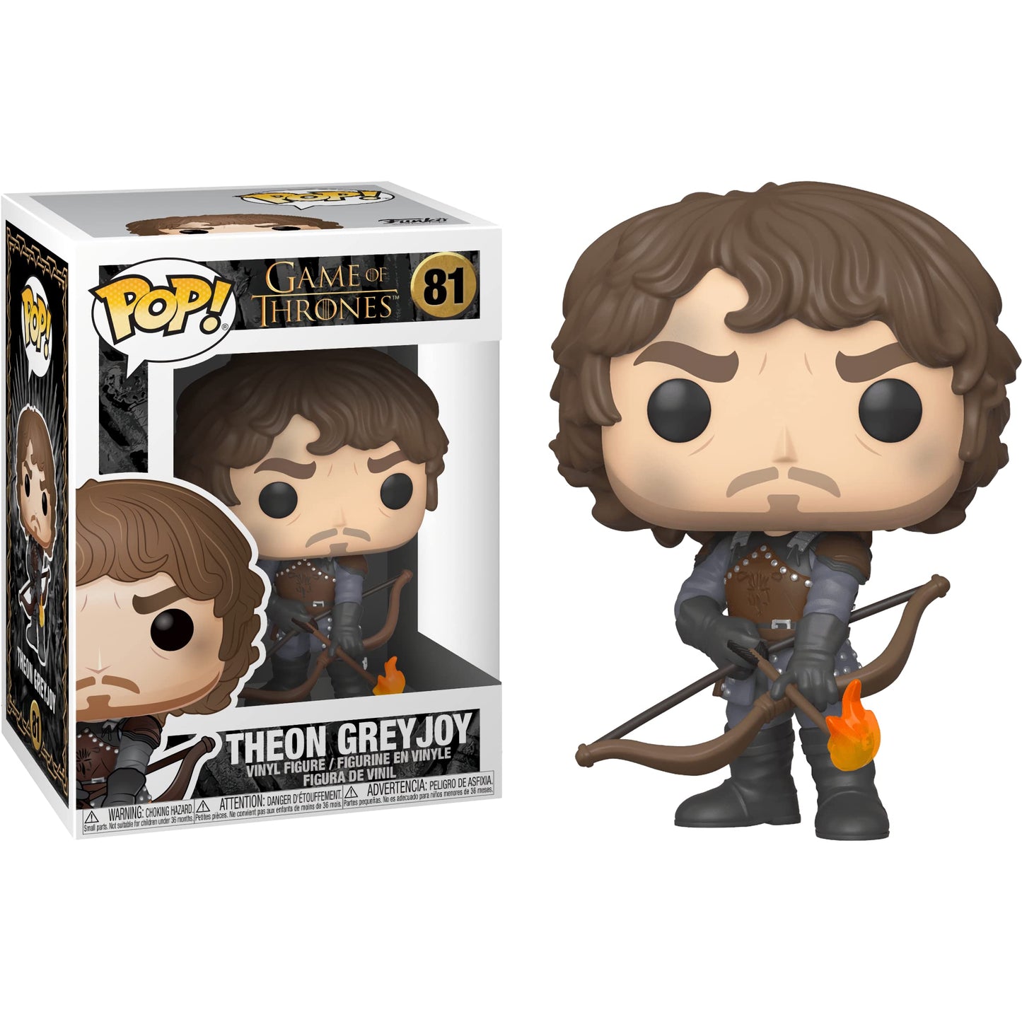 Theon Greyjoy: Fun ko P o p ! Vinyl Figurine Bundle with 1 Compatible 'ToysDiva' Graphic Protector (081-44821 - B)