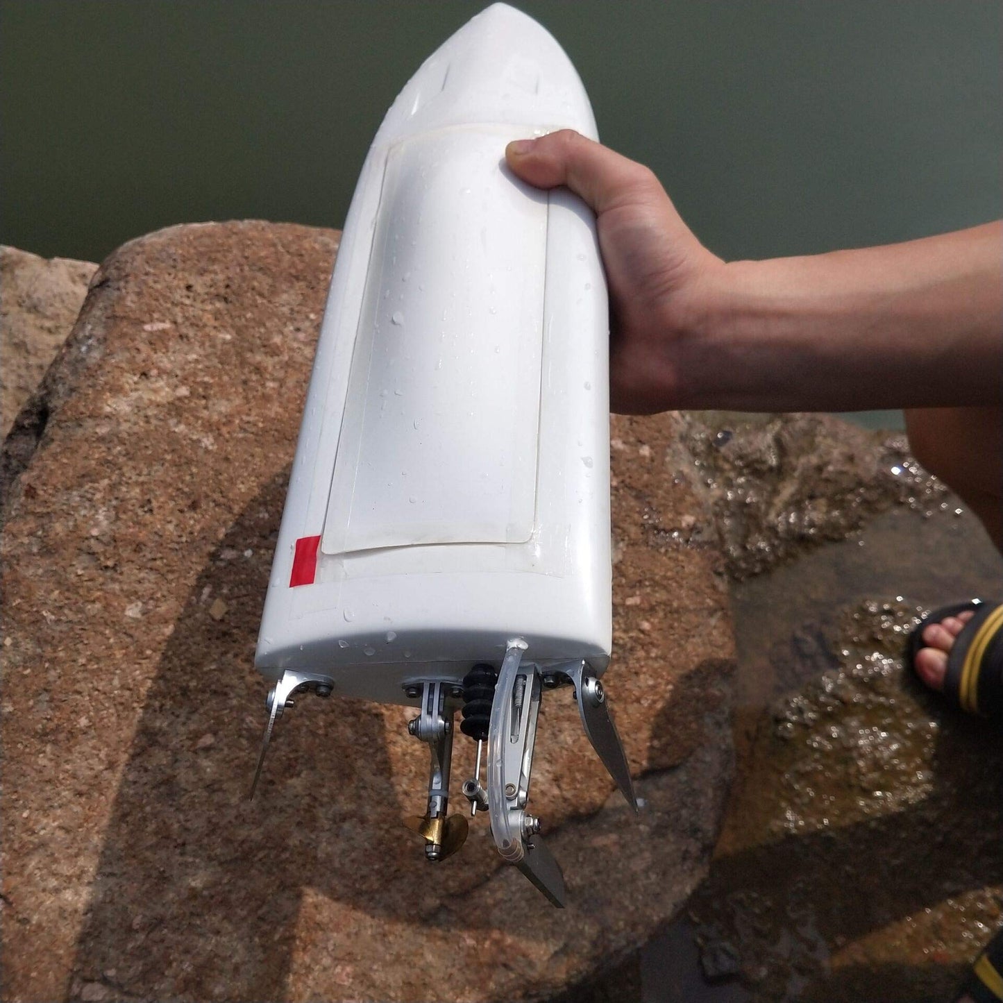 PerfectPlaza New Mono L400mm x 125mm Brushless Electric Boat Racing Fiberglass Mini Hull Body Shell