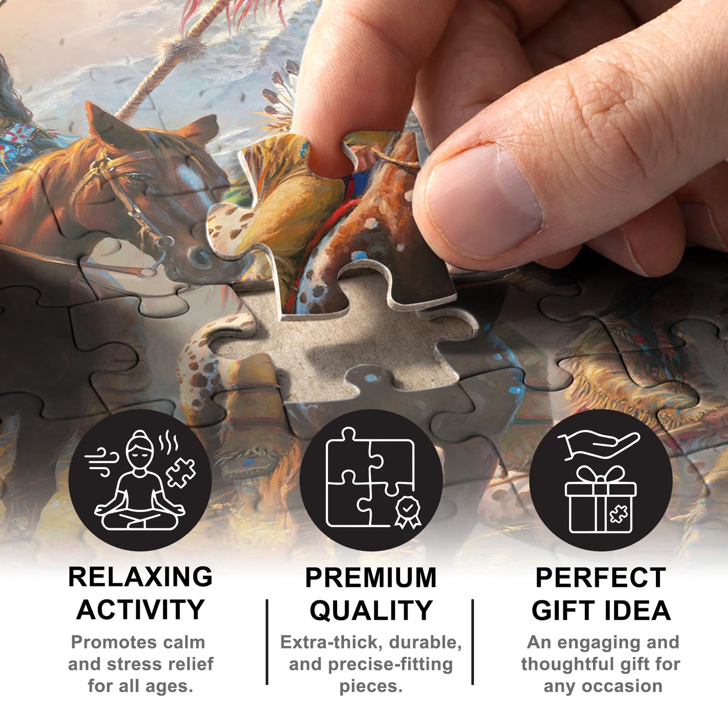 MasterPieces Tribal Spirit - Rise Above 500pc Puzzle - Jigsaw Puzzle with Vibrant Artwork and Durable Pieces - Fun Family Activity, Brain Challenge