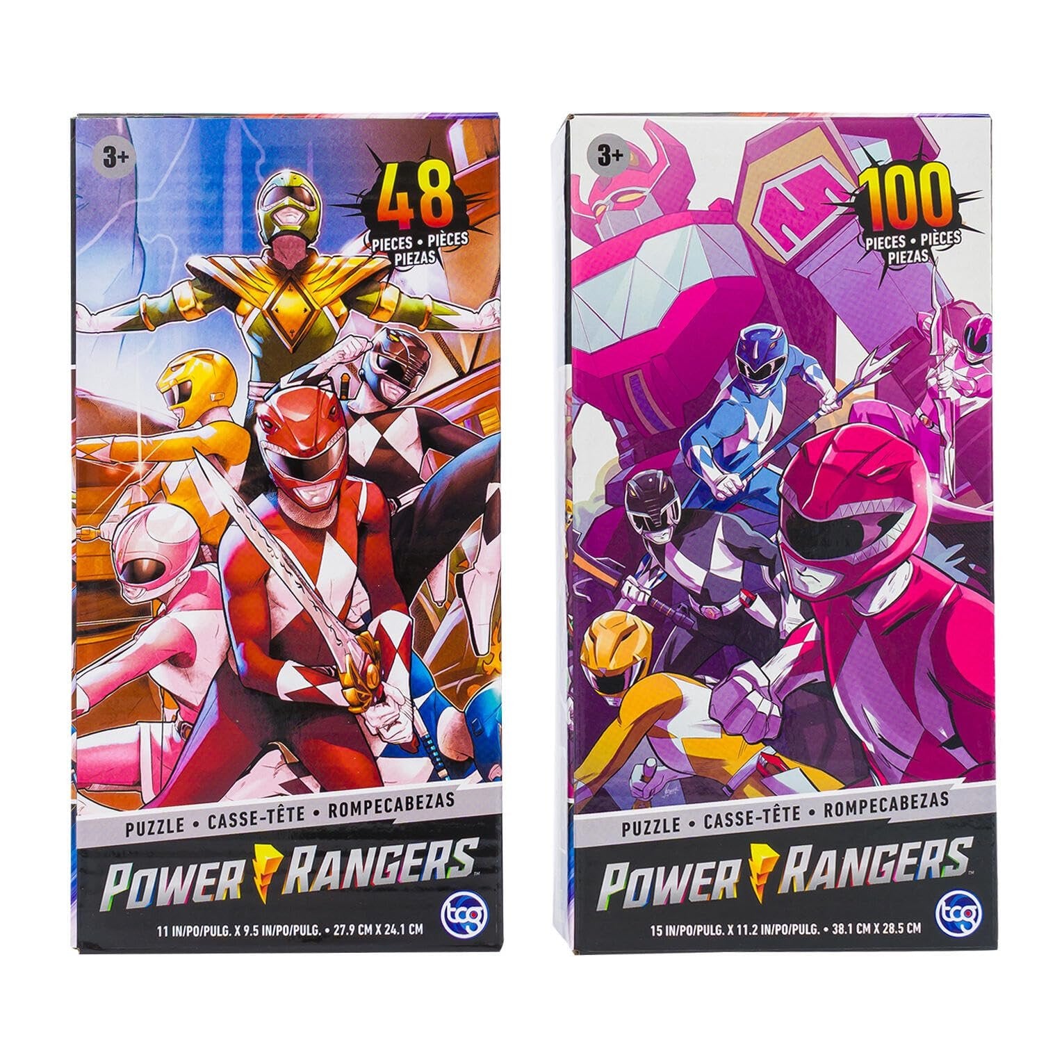 Power Rangers Jigsaw Puzzles for Kids, Ages 4-8 - 2 Pack Bundle
