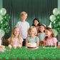 Dark Green Foil Fringe Curtain, 2 Pack 3.3x8.21ft Tinsel Foil Fringe Curtain Streamers Backdrop for Birthday Jungle Party Dinosaur Animal St Patrick's