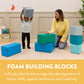 Back2School Express EarlyBuilder Foam Stacking Blocks for Toddlers - 7 Piece Soft Climbing Toys Set, Educational Building Blocks for Motor Skills