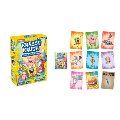 Aquarius Spongebob Squarepants Krabby Krush Card Game, Colorful Chaos Party Game for Kids, Teens & Adults, 3-7 Players, Ages 6+, 15+ Min Gift