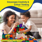 Playmags Magnetic Tiles, 18Pcs Magnetic Building Bricks, Exclusive Magnetic Blocks, Skill Development, Ages 3+ (Small Bricks Tiles)