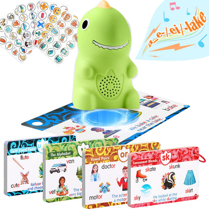 Phonics Flash Cards with Talking Pen for Homeschool Essentials -Hooked on Phonics Games for Kids Ages 4-8 Kindergarten Preschool Learning Activities