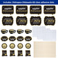 Boao 24 Pcs Retirement Party Decoration Set Retirement Table Decorations Golden Centerpiece Sticks Glitter Centerpieces for Tables Superannuation