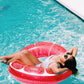 Coconut Float: Pink Grapefruit Glitter - 42" Pool Float Ring, Inflatable, Anti-Leak, Durable, Party Water Accessory
