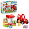LEGO DUPLO Peppa Pig Tractor and Market - Building Toy for Toddlers, Ages 2+ - Sensory Toy for Girls & Boys - Includes 2 Figures - Birthday Gifts for