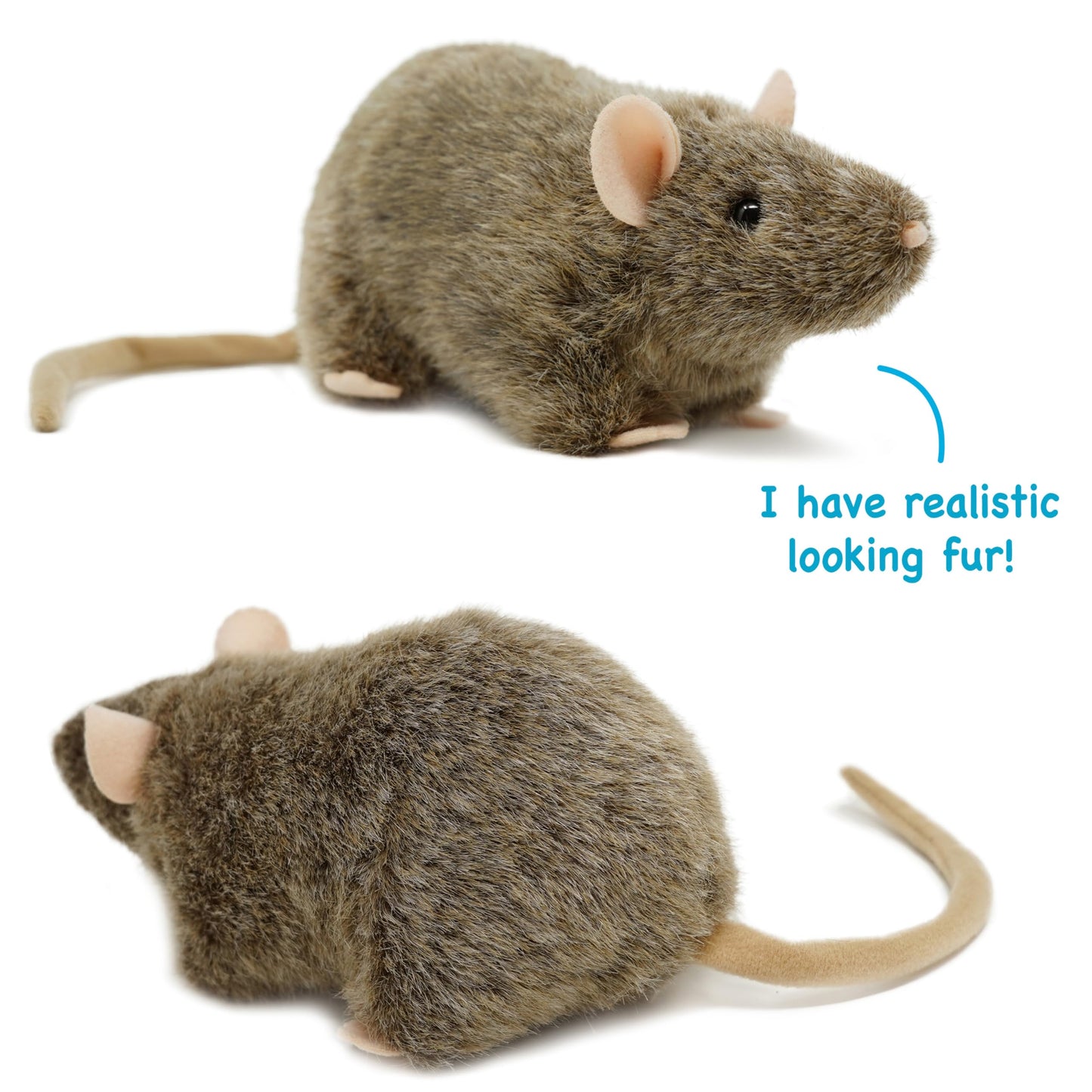TigerHart Reuben The Rat - 7 Inch Stuffed Animal Plush Mouse