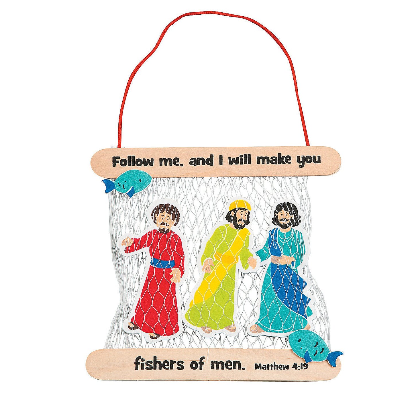 Fun Express Fishers of Men Bible Craft Kit for Kids - Makes 12 Foam Christian Crafts for Sunday School Supplies, VBS Crafts, Religious Party Favors
